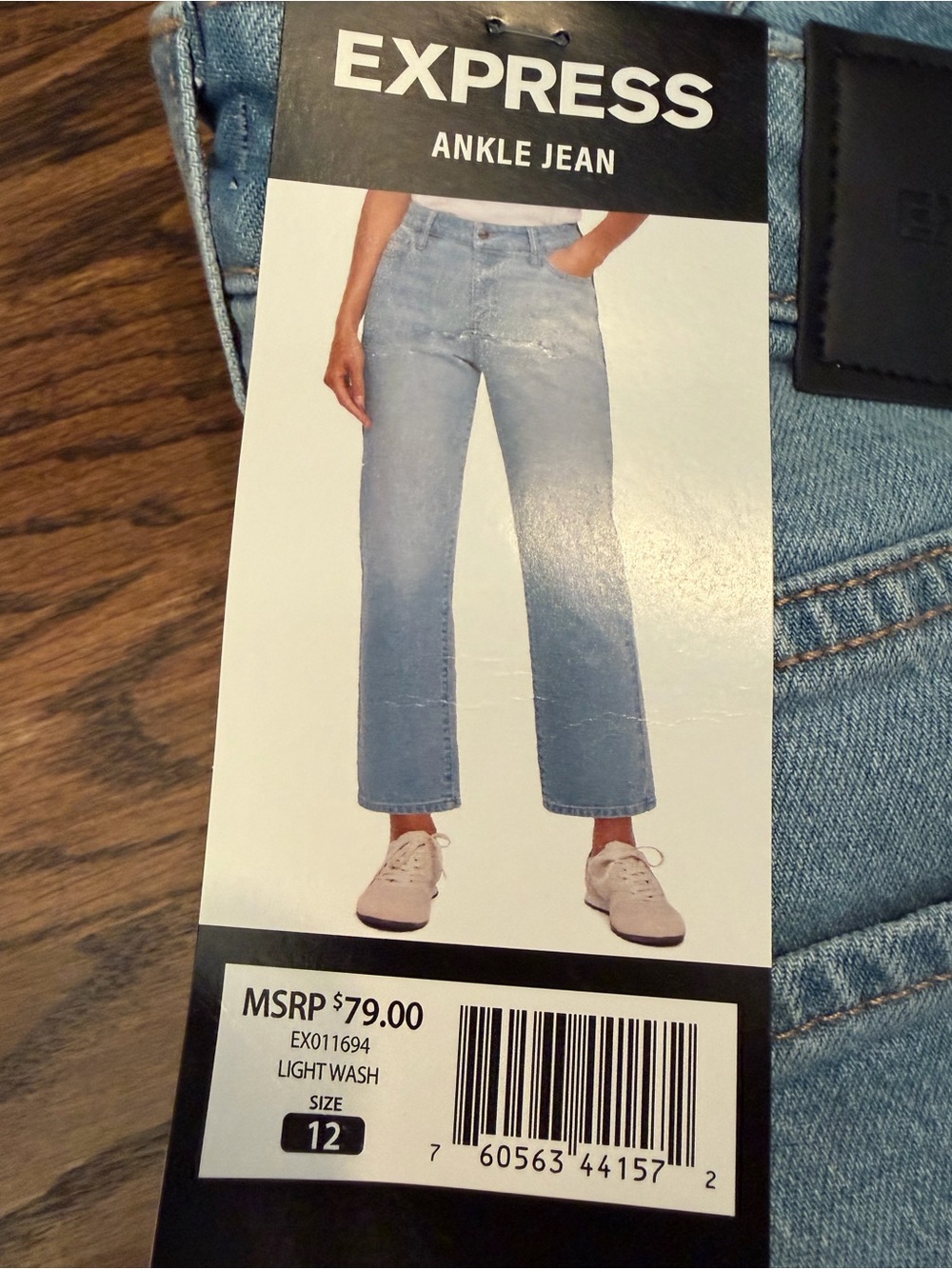 Express Light Blue Ankle Crop Jeans